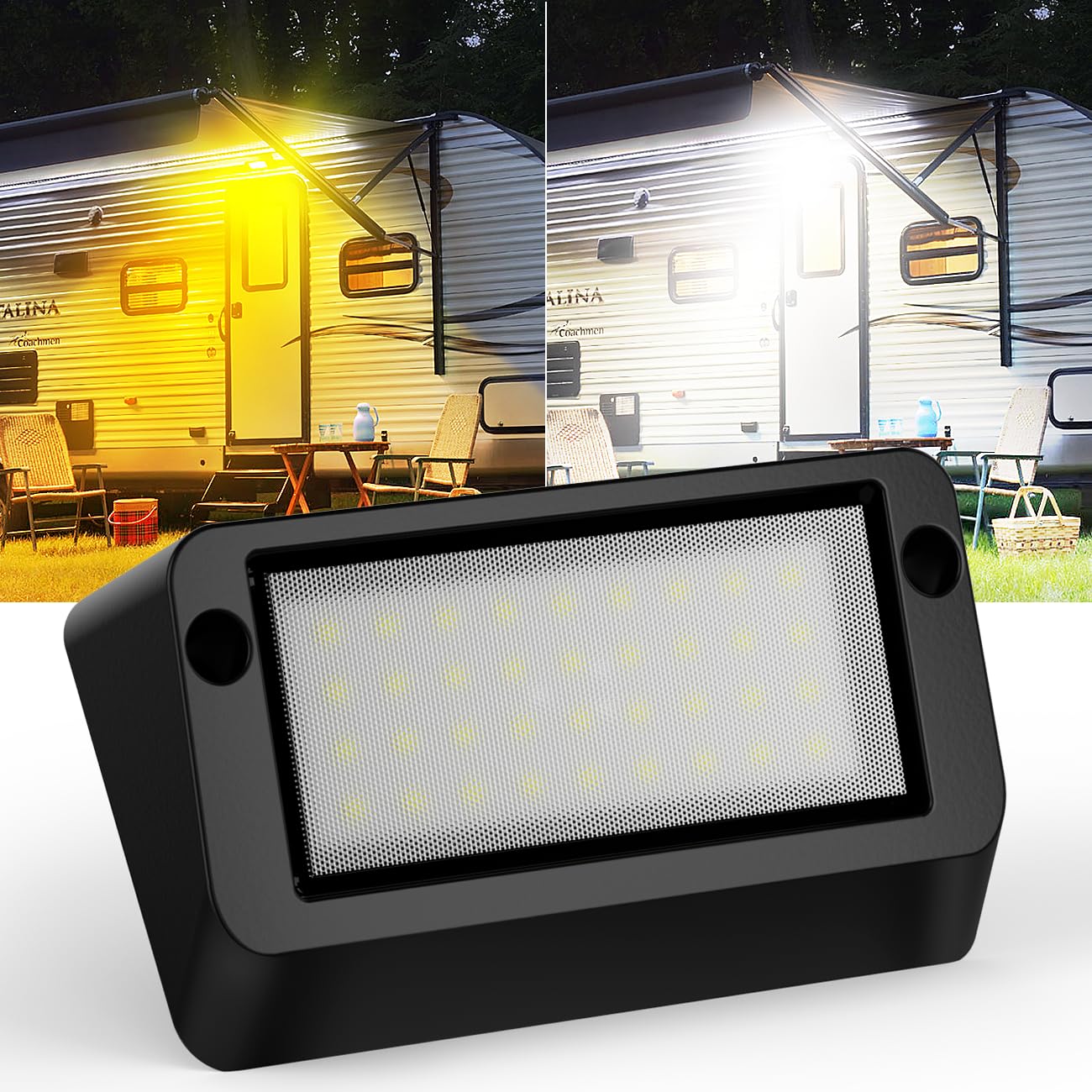 Dual Color Waterproof RV LED Porch Light