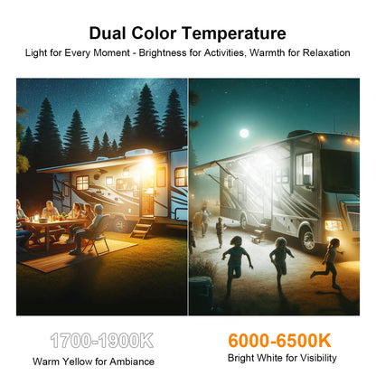 Dual Color Waterproof RV LED Porch Light