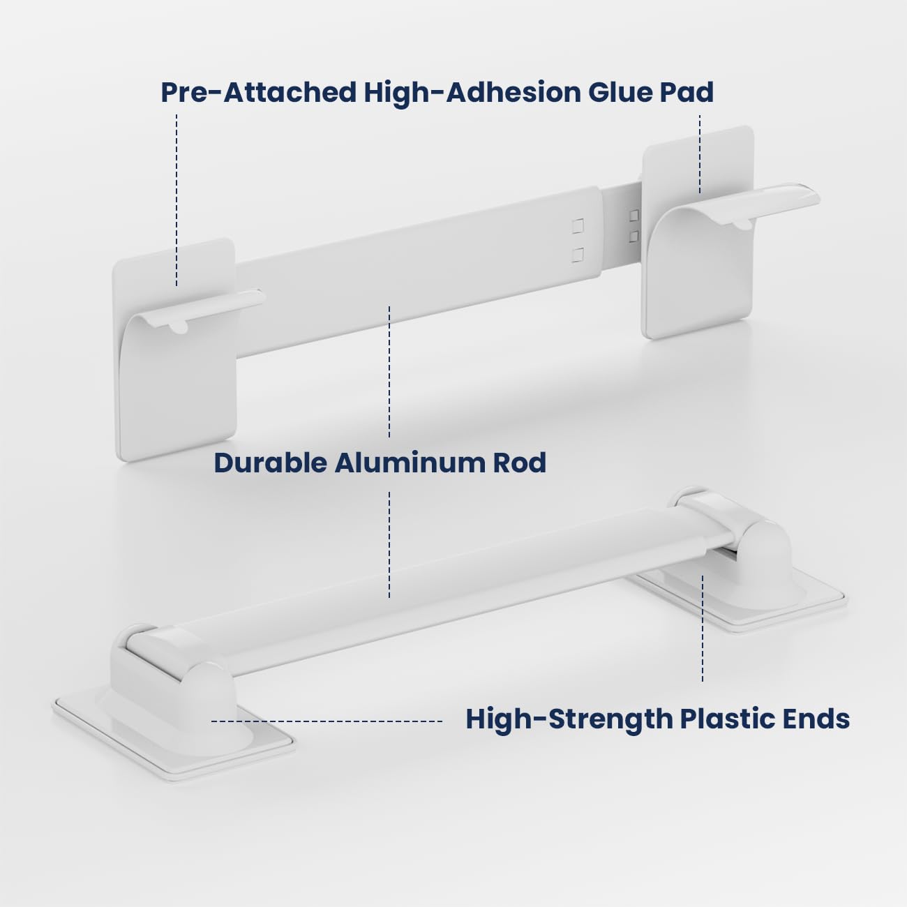 Rustproof Aluminum  RV Shower Corner Bar