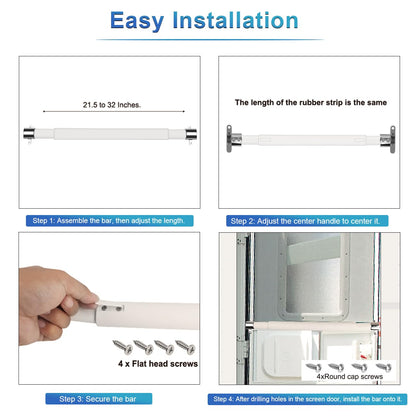 Adjustable RV Screen Door Support Bar Handle