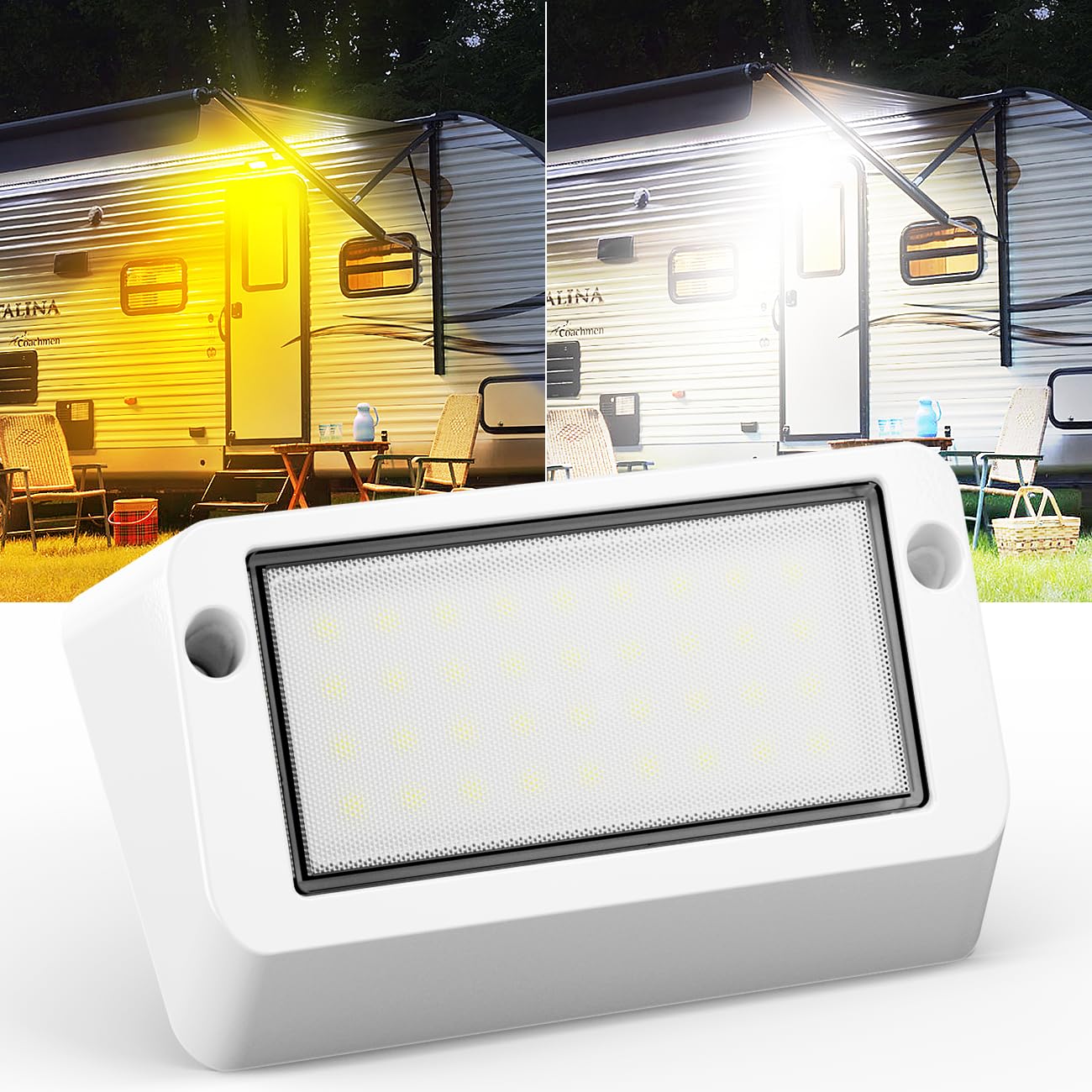 Dual Color Waterproof RV LED Porch Light